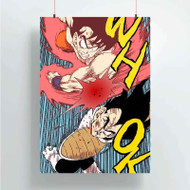 Onyourcases Goku vs Vegeta Dragon Ball Z Custom Poster Art Silk Poster Wall Decor Home Decoration Wall Art Satin Silky Decorative Wallpaper Personalized Wall Hanging 20x14 Inch 24x35 Inch Poster
