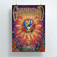 Onyourcases Grateful Dead 50th Anniversary Custom Poster Art Silk Poster Wall Decor Home Decoration Wall Art Satin Silky Decorative Wallpaper Personalized Wall Hanging 20x14 Inch 24x35 Inch Poster