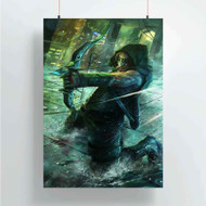 Onyourcases Green Arrow Custom Poster Art Silk Poster Wall Decor Home Decoration Wall Art Satin Silky Decorative Wallpaper Personalized Wall Hanging 20x14 Inch 24x35 Inch Poster