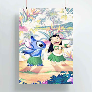 Onyourcases Lilo and Stitch Disney Custom Poster Art Silk Poster Wall Decor Home Decoration Wall Art Satin Silky Decorative Wallpaper Personalized Wall Hanging 20x14 Inch 24x35 Inch Poster