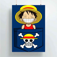 Onyourcases Luffy D Monkey One Piece Custom Poster Art Silk Poster Wall Decor Home Decoration Wall Art Satin Silky Decorative Wallpaper Personalized Wall Hanging 20x14 Inch 24x35 Inch Poster