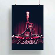 Onyourcases Mario Bross Custom Poster Art Silk Poster Wall Decor Home Decoration Wall Art Satin Silky Decorative Wallpaper Personalized Wall Hanging 20x14 Inch 24x35 Inch Poster