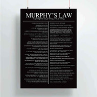 Onyourcases Murphy s Law Poster Custom Poster Art Silk Poster Wall Decor Home Decoration Wall Art Satin Silky Decorative Wallpaper Personalized Wall Hanging 20x14 Inch 24x35 Inch Poster
