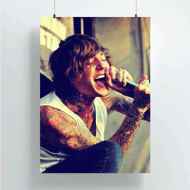 Onyourcases Oliver Sykes Bring Me The Horizon Sing Custom Poster Art Silk Poster Wall Decor Home Decoration Wall Art Satin Silky Decorative Wallpaper Personalized Wall Hanging 20x14 Inch 24x35 Inch Poster