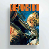 Onyourcases One Punch Man Fire Custom Poster Art Silk Poster Wall Decor Home Decoration Wall Art Satin Silky Decorative Wallpaper Personalized Wall Hanging 20x14 Inch 24x35 Inch Poster