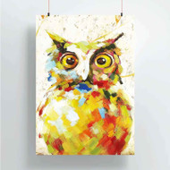 Onyourcases Owl Custom Poster Art Silk Poster Wall Decor Home Decoration Wall Art Satin Silky Decorative Wallpaper Personalized Wall Hanging 20x14 Inch 24x35 Inch Poster