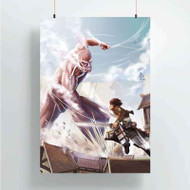 Onyourcases Shingeki no Kyojin Attack on Titan Printed Custom Poster Art Silk Poster Wall Decor Home Decoration Wall Art Satin Silky Decorative Wallpaper Personalized Wall Hanging 20x14 Inch 24x35 Inch Poster