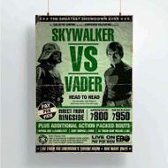 Onyourcases Skywalker vs Darth Vader Star Wars Custom Poster Art Silk Poster Wall Decor Home Decoration Wall Art Satin Silky Decorative Wallpaper Personalized Wall Hanging 20x14 Inch 24x35 Inch Poster