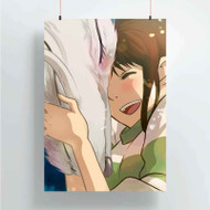 Onyourcases Spirited Away Haku and Chihiro Custom Poster Art Silk Poster Wall Decor Home Decoration Wall Art Satin Silky Decorative Wallpaper Personalized Wall Hanging 20x14 Inch 24x35 Inch Poster