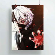 Onyourcases Tokyo Ghoul Half Face Custom Poster Art Silk Poster Wall Decor Home Decoration Wall Art Satin Silky Decorative Wallpaper Personalized Wall Hanging 20x14 Inch 24x35 Inch Poster