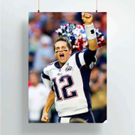 Onyourcases Tom Brady Custom Poster Art Silk Poster Wall Decor Home Decoration Wall Art Satin Silky Decorative Wallpaper Personalized Wall Hanging 20x14 Inch 24x35 Inch Poster