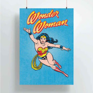 Onyourcases Wonder Woman Custom Poster Art Silk Poster Wall Decor Home Decoration Wall Art Satin Silky Decorative Wallpaper Personalized Wall Hanging 20x14 Inch 24x35 Inch Poster