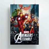 Onyourcases Avengers Assemble Custom Poster Awesome Silk Poster Wall Decor Home Decoration Wall Art Satin Silky Decorative Wallpaper Personalized Wall Hanging 20x14 Inch 24x35 Inch Poster