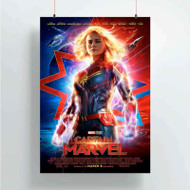 Onyourcases Captain Marvel Art Custom Poster Awesome Silk Poster Wall Decor Home Decoration Wall Art Satin Silky Decorative Wallpaper Personalized Wall Hanging 20x14 Inch 24x35 Inch Poster