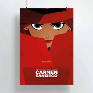 Onyourcases Carmen Sandiego Custom Poster Awesome Silk Poster Wall Decor Home Decoration Wall Art Satin Silky Decorative Wallpaper Personalized Wall Hanging 20x14 Inch 24x35 Inch Poster