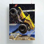 Onyourcases Earth Shaker Monster Jam Truck Custom Poster Awesome Silk Poster Wall Decor Home Decoration Wall Art Satin Silky Decorative Wallpaper Personalized Wall Hanging 20x14 Inch 24x35 Inch Poster