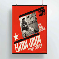 Onyourcases Elton John Live From Moscow 1979 Custom Poster Awesome Silk Poster Wall Decor Home Decoration Wall Art Satin Silky Decorative Wallpaper Personalized Wall Hanging 20x14 Inch 24x35 Inch Poster