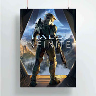 Onyourcases Halo Infinite Custom Poster Awesome Silk Poster Wall Decor Home Decoration Wall Art Satin Silky Decorative Wallpaper Personalized Wall Hanging 20x14 Inch 24x35 Inch Poster