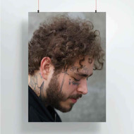 Onyourcases Post Malone Custom Poster Awesome Silk Poster Wall Decor Home Decoration Wall Art Satin Silky Decorative Wallpaper Personalized Wall Hanging 20x14 Inch 24x35 Inch Poster