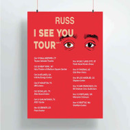 Onyourcases RUSS I See You Tour Part 2 Custom Poster Awesome Silk Poster Wall Decor Home Decoration Wall Art Satin Silky Decorative Wallpaper Personalized Wall Hanging 20x14 Inch 24x35 Inch Poster