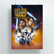 Onyourcases Star Wars The Clone Wars Custom Poster Awesome Silk Poster Wall Decor Home Decoration Wall Art Satin Silky Decorative Wallpaper Personalized Wall Hanging 20x14 Inch 24x35 Inch Poster