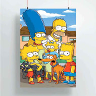 Onyourcases The Simpsons Custom Poster Awesome Silk Poster Wall Decor Home Decoration Wall Art Satin Silky Decorative Wallpaper Personalized Wall Hanging 20x14 Inch 24x35 Inch Poster
