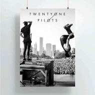 Onyourcases Twenty One Pilots Tyler Joseph And Josh Dun Backflip Custom Poster Awesome Silk Poster Wall Decor Home Decoration Wall Art Satin Silky Decorative Wallpaper Personalized Wall Hanging 20x14 Inch 24x35 Inch Poster