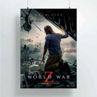 Onyourcases World War Z 2 Custom Poster Awesome Silk Poster Wall Decor Home Decoration Wall Art Satin Silky Decorative Wallpaper Personalized Wall Hanging 20x14 Inch 24x35 Inch Poster