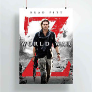 Onyourcases World War Z Custom Poster Awesome Silk Poster Wall Decor Home Decoration Wall Art Satin Silky Decorative Wallpaper Personalized Wall Hanging 20x14 Inch 24x35 Inch Poster