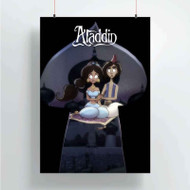 Onyourcases Aladdin and Jasmine Tim Burton Custom Poster Best Silk Poster Wall Decor Home Decoration Wall Art Satin Silky Decorative Wallpaper Personalized Wall Hanging 20x14 Inch 24x35 Inch Poster