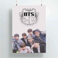 Onyourcases Bangtan Boys BTS Custom Poster Best Silk Poster Wall Decor Home Decoration Wall Art Satin Silky Decorative Wallpaper Personalized Wall Hanging 20x14 Inch 24x35 Inch Poster