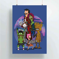 Onyourcases Bob s Burgers as Guardians of the Galaxy Custom Poster Best Silk Poster Wall Decor Home Decoration Wall Art Satin Silky Decorative Wallpaper Personalized Wall Hanging 20x14 Inch 24x35 Inch Poster