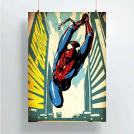 Onyourcases Comic Spiderman Custom Poster Best Silk Poster Wall Decor Home Decoration Wall Art Satin Silky Decorative Wallpaper Personalized Wall Hanging 20x14 Inch 24x35 Inch Poster