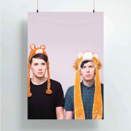 Onyourcases Dan And Phil Small Llama Custom Poster Best Silk Poster Wall Decor Home Decoration Wall Art Satin Silky Decorative Wallpaper Personalized Wall Hanging 20x14 Inch 24x35 Inch Poster