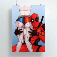 Onyourcases Deadpool and Sexy Harley Quinn Custom Poster Best Silk Poster Wall Decor Home Decoration Wall Art Satin Silky Decorative Wallpaper Personalized Wall Hanging 20x14 Inch 24x35 Inch Poster