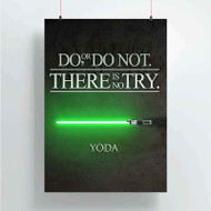 Onyourcases Do or Do Not Master Yoda Custom Poster Best Silk Poster Wall Decor Home Decoration Wall Art Satin Silky Decorative Wallpaper Personalized Wall Hanging 20x14 Inch 24x35 Inch Poster