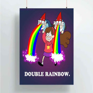 Onyourcases Double Rainbow Gravity Falls Custom Poster Best Silk Poster Wall Decor Home Decoration Wall Art Satin Silky Decorative Wallpaper Personalized Wall Hanging 20x14 Inch 24x35 Inch Poster