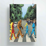 Onyourcases Fantastic Four Abbey Road Custom Poster Best Silk Poster Wall Decor Home Decoration Wall Art Satin Silky Decorative Wallpaper Personalized Wall Hanging 20x14 Inch 24x35 Inch Poster