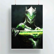 Onyourcases Genji Overwatch Custom Poster Best Silk Poster Wall Decor Home Decoration Wall Art Satin Silky Decorative Wallpaper Personalized Wall Hanging 20x14 Inch 24x35 Inch Poster
