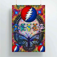 Onyourcases Grateful Dead Bears Custom Poster Best Silk Poster Wall Decor Home Decoration Wall Art Satin Silky Decorative Wallpaper Personalized Wall Hanging 20x14 Inch 24x35 Inch Poster