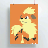Onyourcases Growlithe Pokemon Custom Poster Best Silk Poster Wall Decor Home Decoration Wall Art Satin Silky Decorative Wallpaper Personalized Wall Hanging 20x14 Inch 24x35 Inch Poster