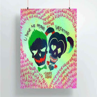 Onyourcases Harley Quinn and Joker Suicide Squad Custom Poster Best Silk Poster Wall Decor Home Decoration Wall Art Satin Silky Decorative Wallpaper Personalized Wall Hanging 20x14 Inch 24x35 Inch Poster