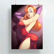 Onyourcases Jessica Rabbit Sexy Pose Disney Custom Poster Best Silk Poster Wall Decor Home Decoration Wall Art Satin Silky Decorative Wallpaper Personalized Wall Hanging 20x14 Inch 24x35 Inch Poster
