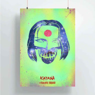 Onyourcases Katana Galaxy Suicide Squad Custom Poster Best Silk Poster Wall Decor Home Decoration Wall Art Satin Silky Decorative Wallpaper Personalized Wall Hanging 20x14 Inch 24x35 Inch Poster