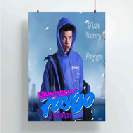 Onyourcases Lil Mosey Blueberry Faygo Custom Poster Best Silk Poster Wall Decor Home Decoration Wall Art Satin Silky Decorative Wallpaper Personalized Wall Hanging 20x14 Inch 24x35 Inch Poster