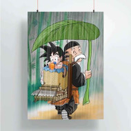 Onyourcases Little Goku and Gohan Custom Poster Best Silk Poster Wall Decor Home Decoration Wall Art Satin Silky Decorative Wallpaper Personalized Wall Hanging 20x14 Inch 24x35 Inch Poster