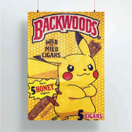 Onyourcases Pikachu Backwoods Custom Poster Best Silk Poster Wall Decor Home Decoration Wall Art Satin Silky Decorative Wallpaper Personalized Wall Hanging 20x14 Inch 24x35 Inch Poster