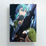Onyourcases Sinon Sword Art Online Custom Poster Best Silk Poster Wall Decor Home Decoration Wall Art Satin Silky Decorative Wallpaper Personalized Wall Hanging 20x14 Inch 24x35 Inch Poster