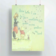 Onyourcases Sora Pooh and Piglet Quotes Custom Poster Best Silk Poster Wall Decor Home Decoration Wall Art Satin Silky Decorative Wallpaper Personalized Wall Hanging 20x14 Inch 24x35 Inch Poster