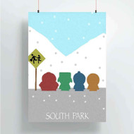 Onyourcases South Park Snow Products Custom Poster Best Silk Poster Wall Decor Home Decoration Wall Art Satin Silky Decorative Wallpaper Personalized Wall Hanging 20x14 Inch 24x35 Inch Poster
